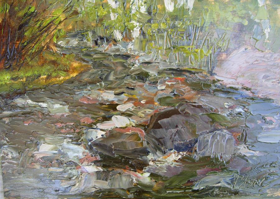 Caribou Creek Painting by Holly Stone