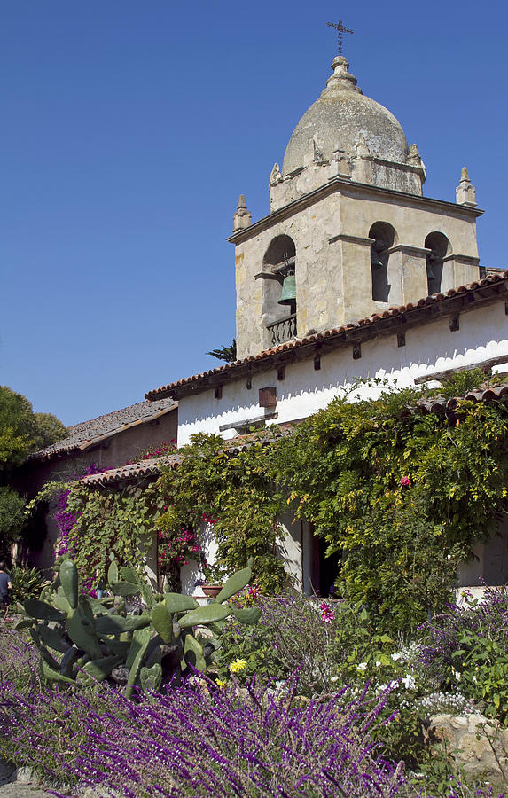 Carmel Mission and garden Photograph by Elvira Butler