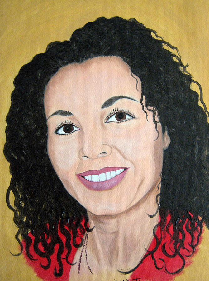 Carmen Painting by Gloria E Barreto-Rodriguez