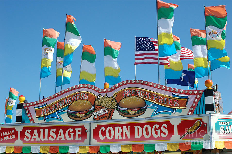 Carnival Festival Fun Fair Sausage Corn Dog Stand Photograph by Kathy Fornal