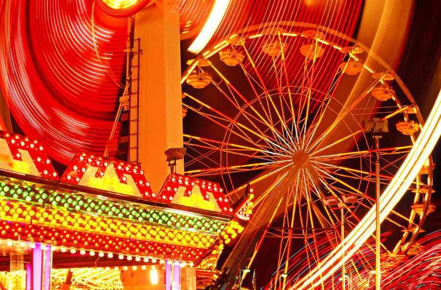 Carnival Photograph - Carnival lights  by Garry Gay