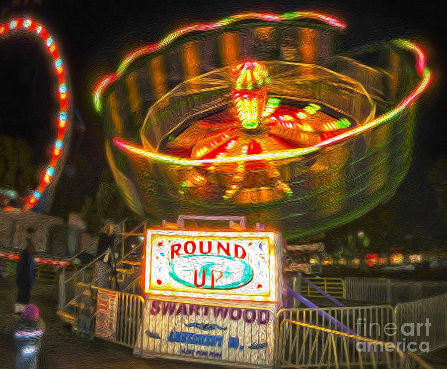 Carnival Ride - The Round Up Painting by Gregory Dyer - Fine Art America