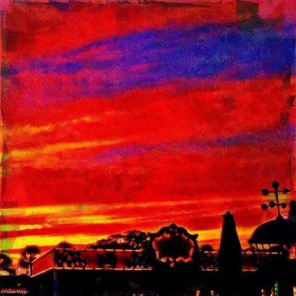 Instagrammer Photograph - Carnival Sunset - A Fiery Sky Over A by Photography By Boopero