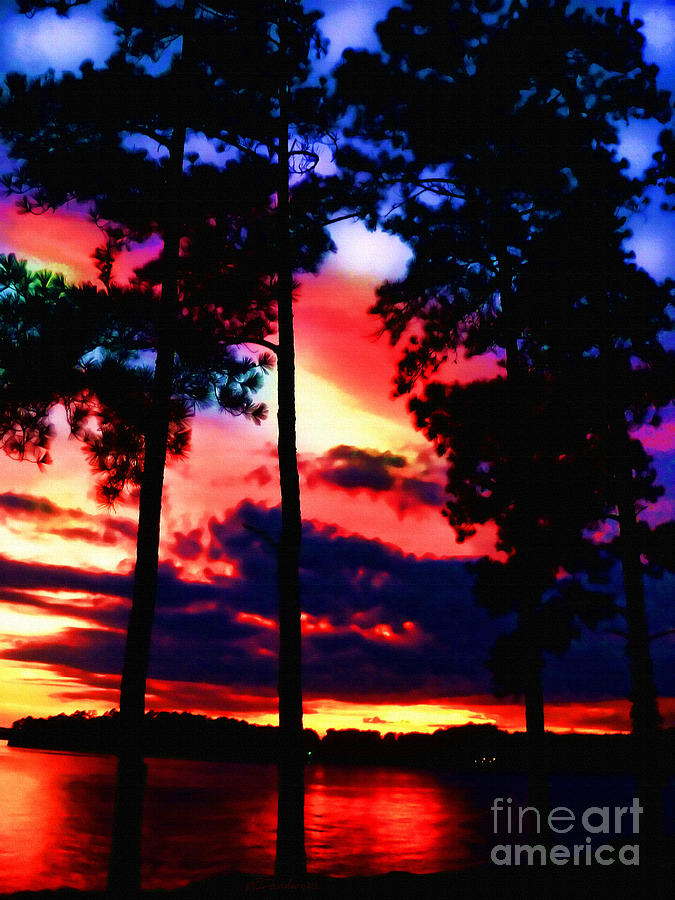 Carolina Pine Lake Sunset Photograph by Pat Davidson
