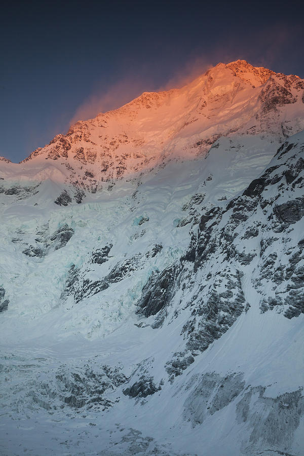 Caroline Face Of Mount Cook At Dawn Photograph by Colin Monteath