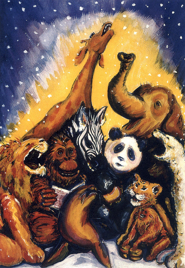Caroling with the Animals at Lincoln Park Zoo Painting by Patricia Larkin  Green - Pixels