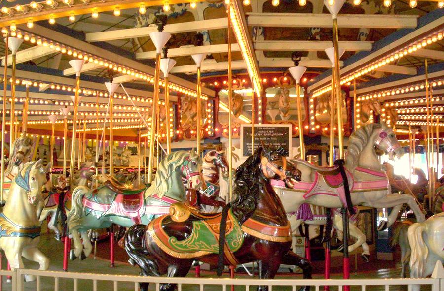 Carousel at Seaside Boardwalk Photograph by Bob Palmisano - Fine Art ...