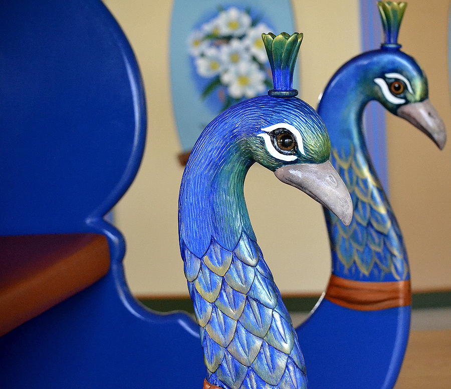 Carousel Peacocks Photograph by Fraida Gutovich