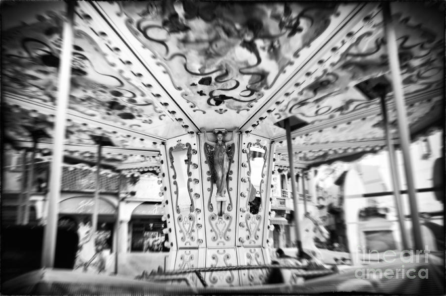 Black And White Photograph - Carousel by Silvia Ganora