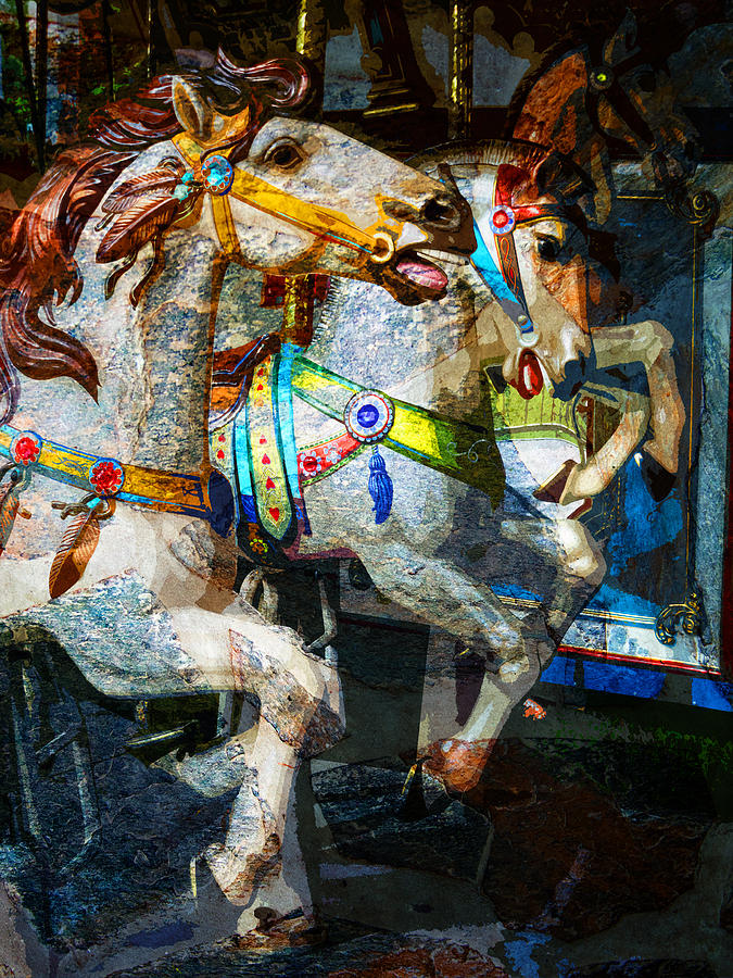 Carousel Thoroughbreds Photograph by Pete Rems
