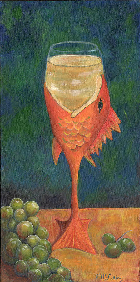 Wine Painting - Carp Chardonnay by Debbie McCulley