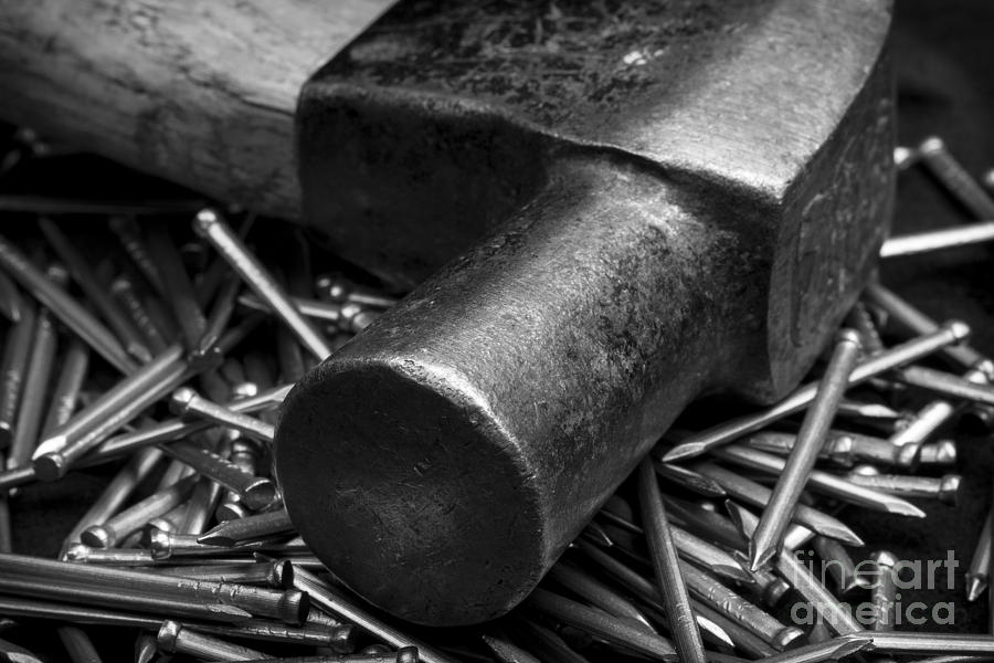 Carpenter Handyman Hammer and Nails Photograph by Clare Bambers