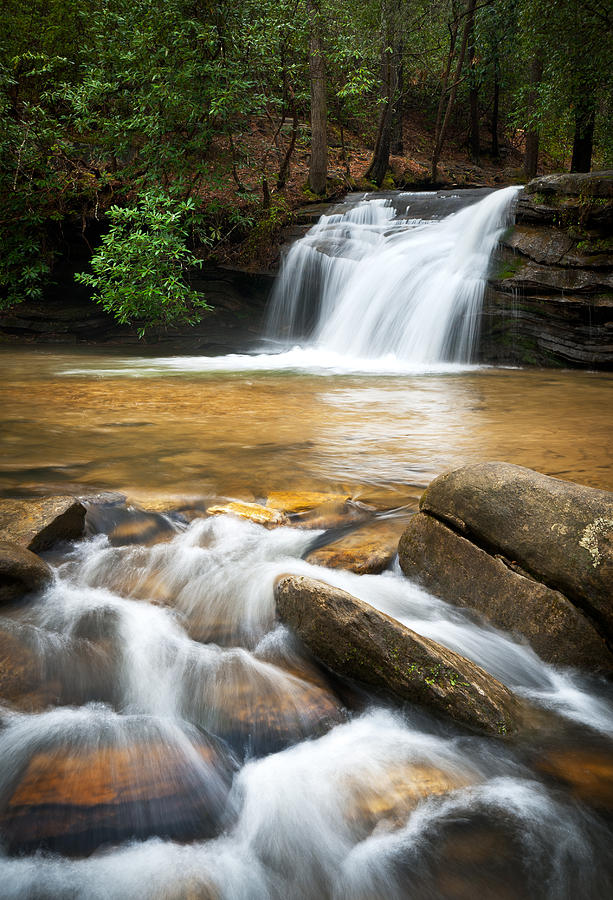 Carrick Creek Falls - Table Rock State Park SC Photograph by Dave Allen