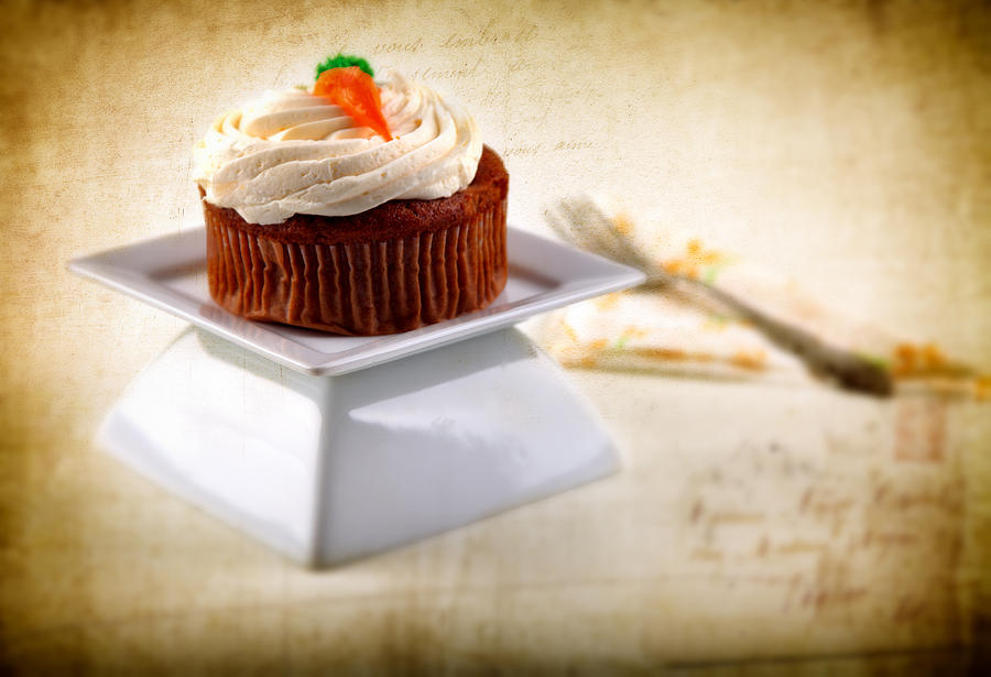 Carrot Cupcake Photograph by James Bethanis