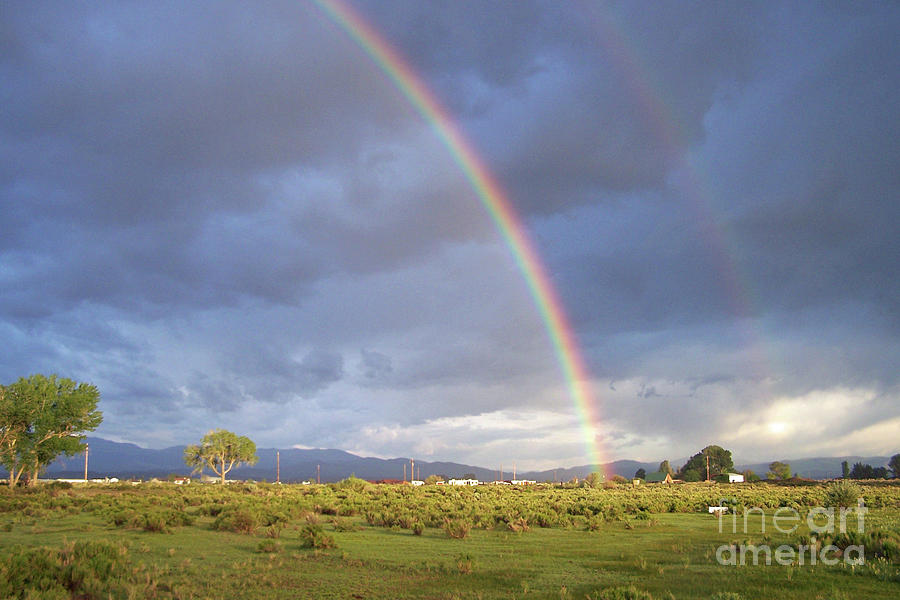 Carson Valley Double Rainbow Photograph by Maureen Farley