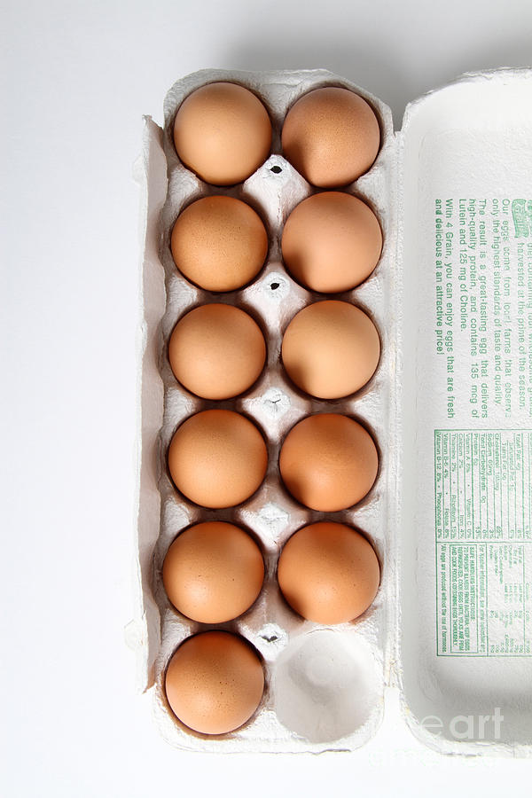 Carton Of Eggs, 2 Of 13 Photograph by Photo Researchers, Inc.