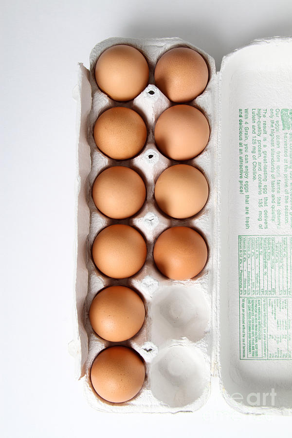 Carton Of Eggs, 3 Of 13 Photograph by Photo Researchers, Inc.