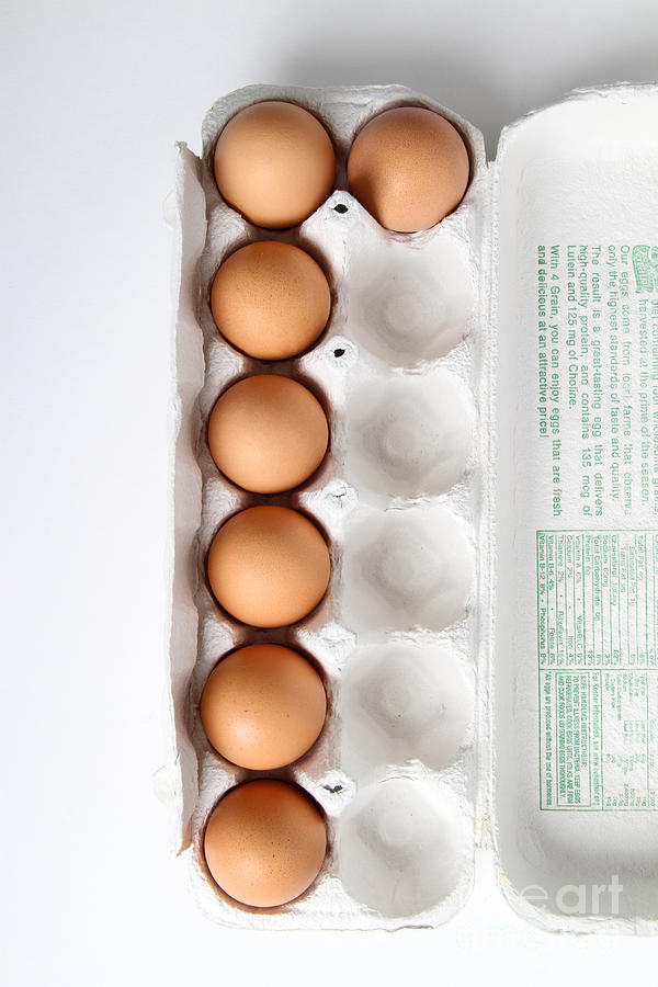 Carton Of Eggs, 6 Of 13 Photograph by Photo Researchers, Inc.