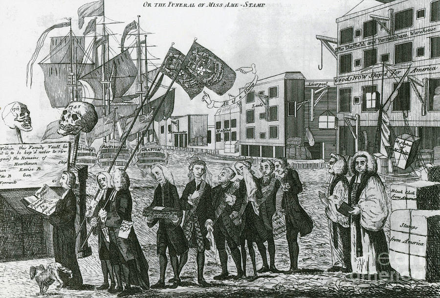 Cartoon, Repeal Of The Stamp Act Photograph by Photo Researchers