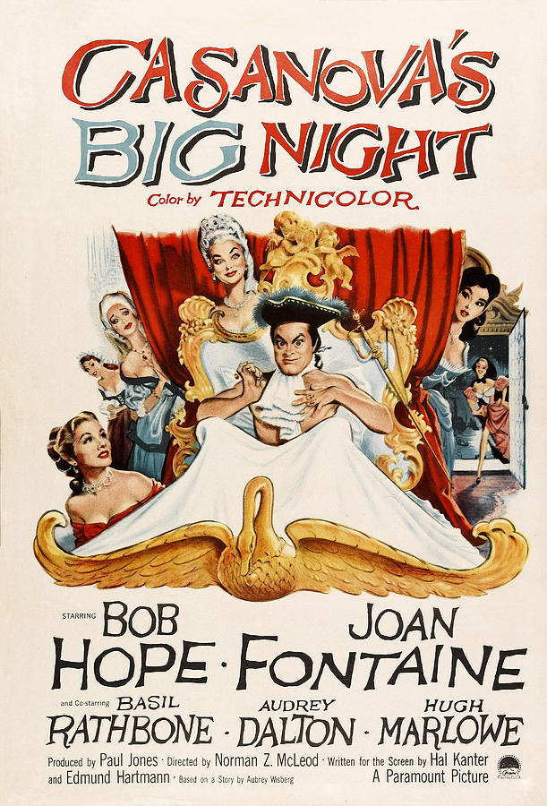 1954 Movies Photograph - Casanovas Big Night, Joan Fontaine, Bob by Everett 1954 Movies Photograph - Casanovas Big Night, Joan Fontaine, Bob by Everett