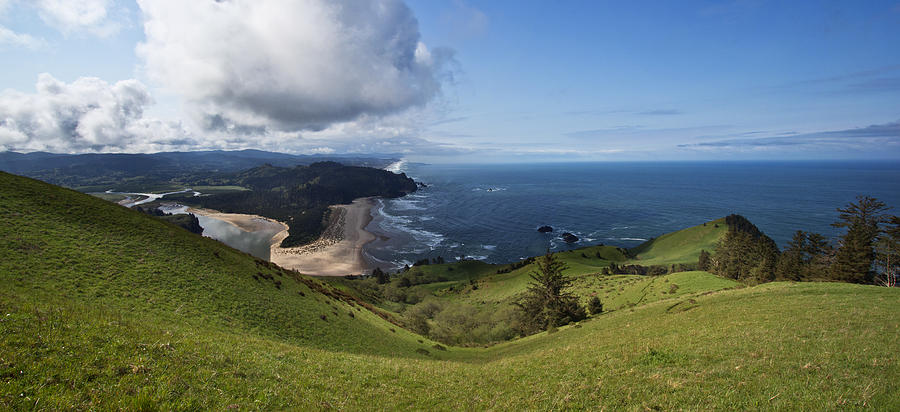 Cascade Head Panorama Photograph by Celine Pollard