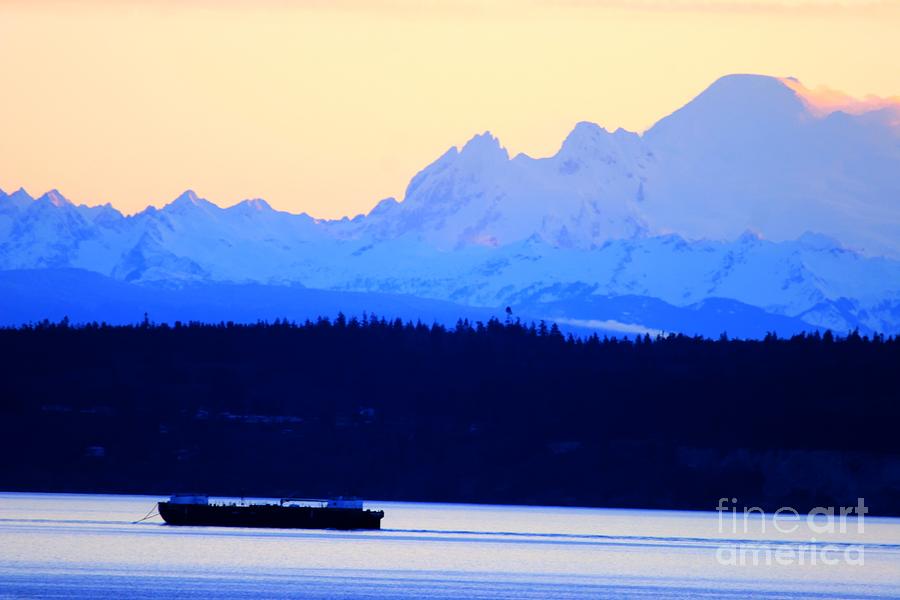 Mountain Photograph - Washington Puget Sound Cascade Waterway by Tap On Photo