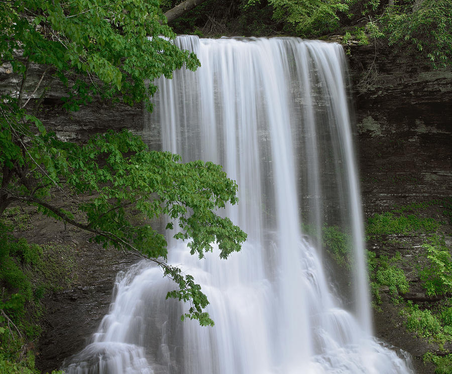 Cascading Waterfall In Jefferson Photograph by Tim Fitzharris