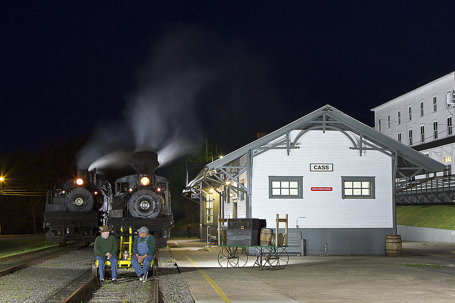 Cass Station At Night Photograph by Tom Steele