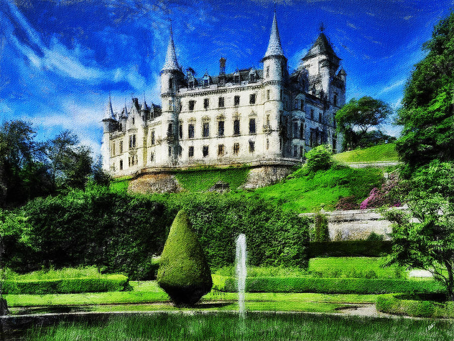Castle Painting - Castle Garden by Dean Wittle