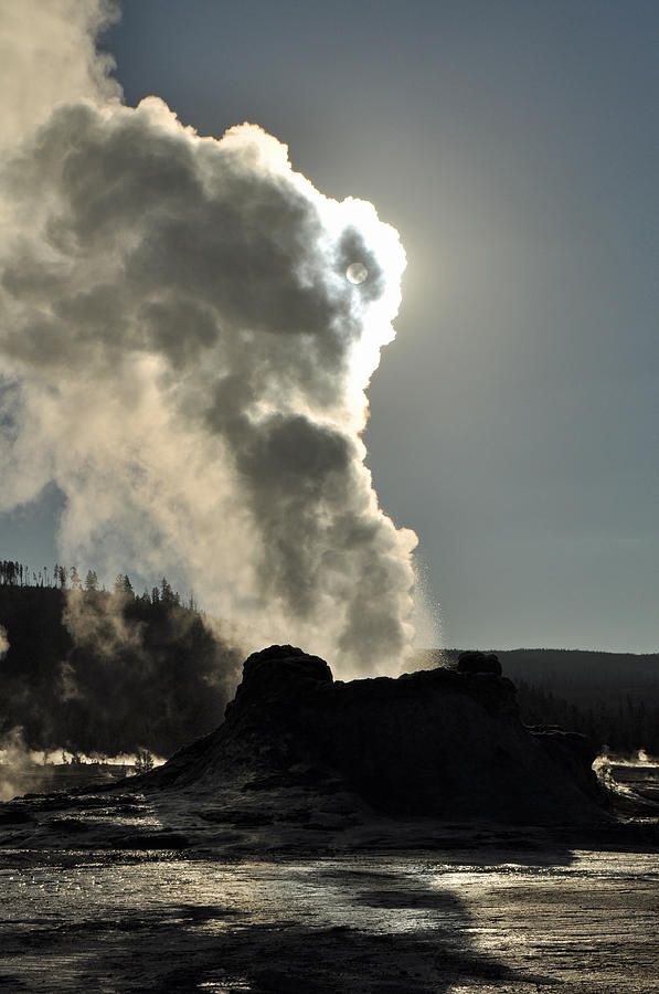 Castle Geyser Morning Photograph by Bruce Gourley