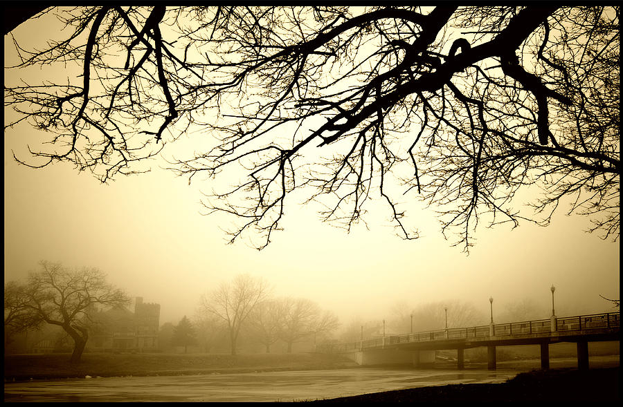 Wichita Photograph - Castle in the Fog by Brian Duram