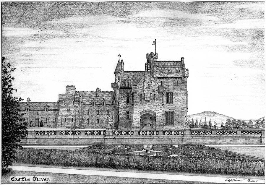Castle Oliver West View Drawing By Pat Conroy