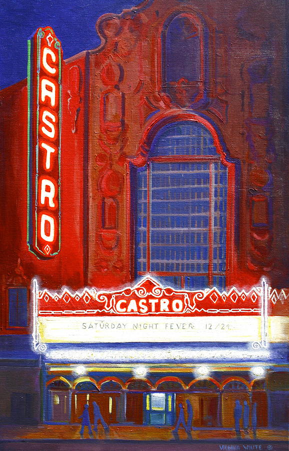 Castro Theater in San Francisco Painting by Virginia White