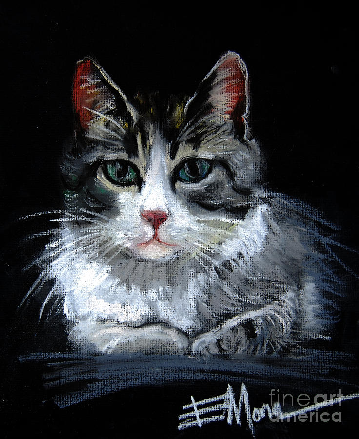 Cat 2 Pastel by Mona Edulesco