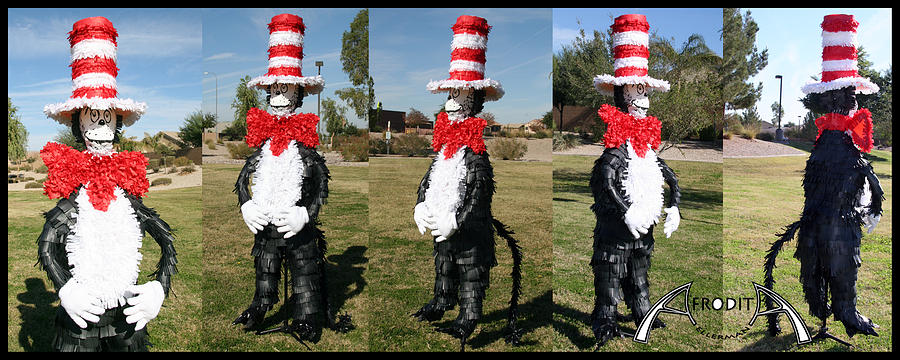 Cat In The Hat Mixed Media by Afrodita Ellerman