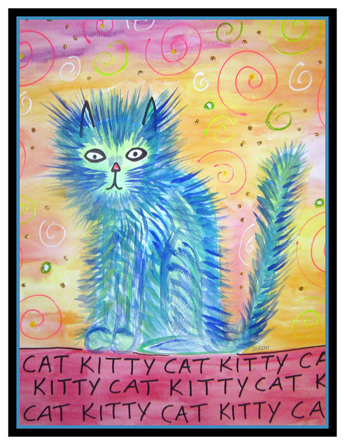 Cat Kitty Cat Painting by Jo Claire Hall - Fine Art America