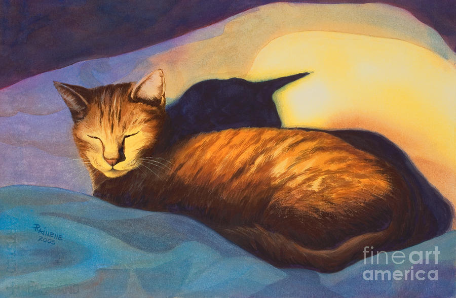 Cat Nap Painting by Rainelle Meridith - Fine Art America