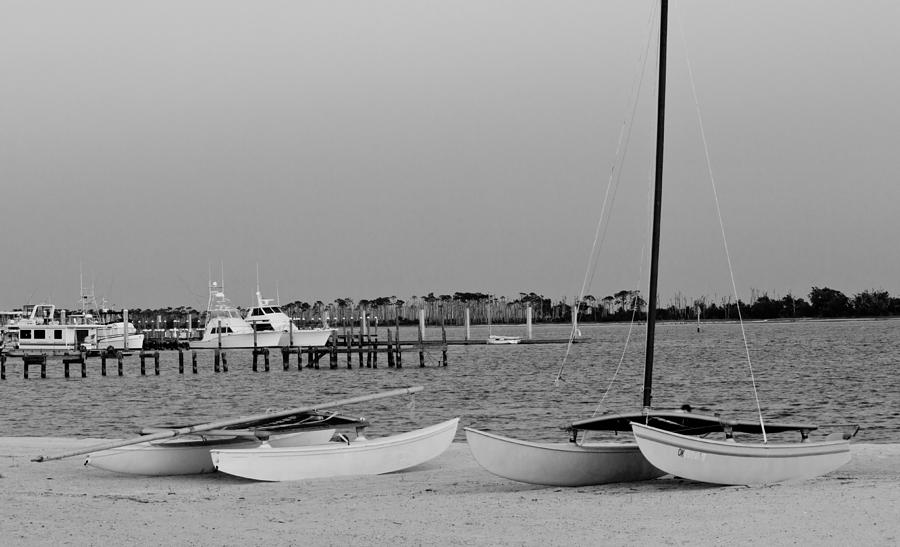 Catamarans on the Beach Photograph by Barry Jones