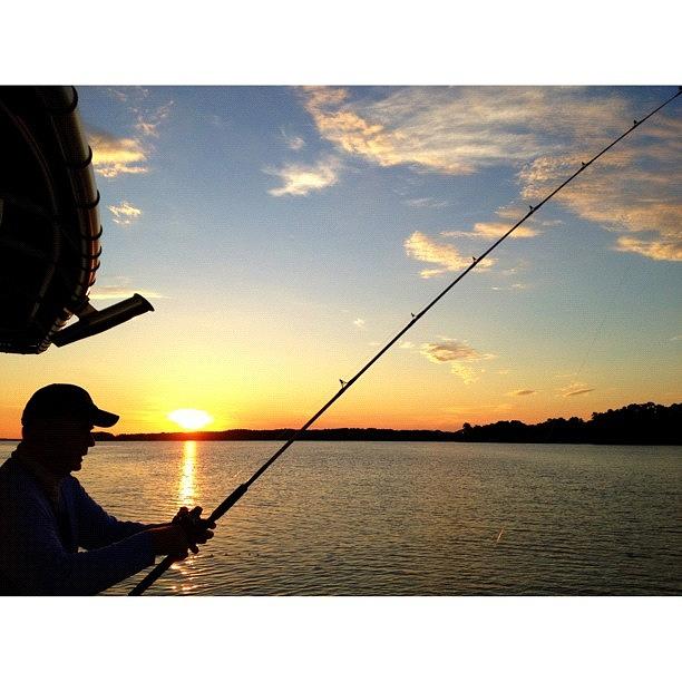 Instagram Photograph - Catch The Sunrise #fishing #lakemurray by Elza Hayen