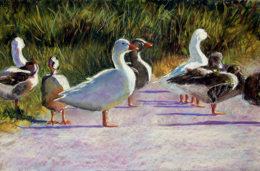 Geese Painting - Catchin Some Rays by Char Wood