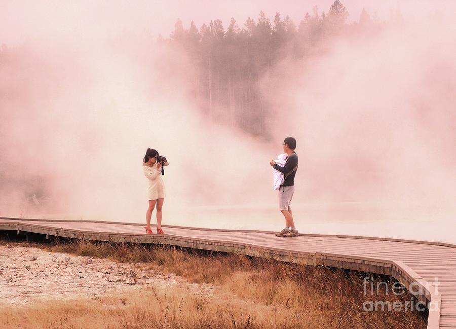Catching the Steam in Yellowstone Photograph by Ann Johndro-Collins