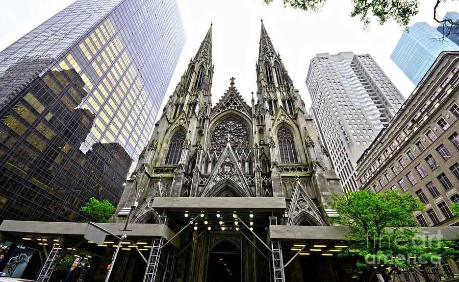 Cathedral in New York Digital Art by Pravine Chester