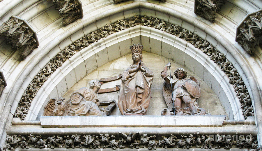 Cathedral Portal Detail Photograph by Bob and Nancy Kendrick