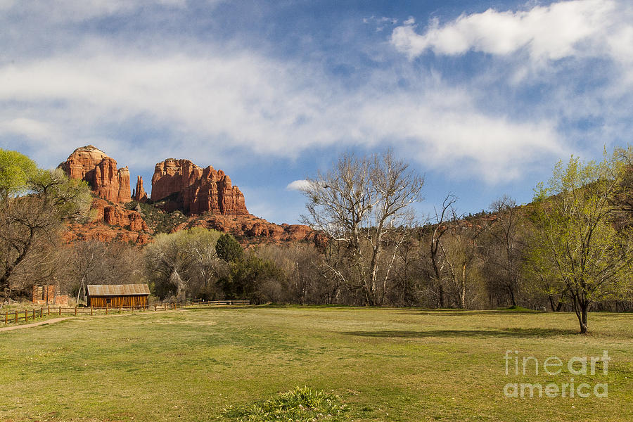 Mountain Photograph - Cathedral Rock from the Park by Darcy Michaelchuk