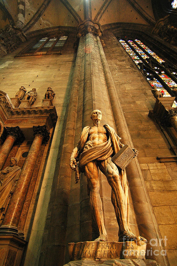 Cathedral Statue Milan Italy Photograph