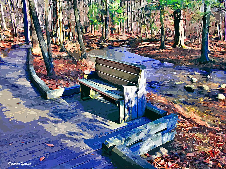 Catoctin Bench Digital Art by Stephen Younts