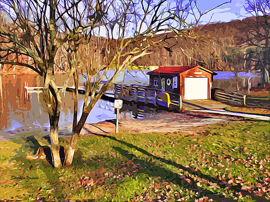 Catoctin Lake Boathouse Digital Art by Stephen Younts