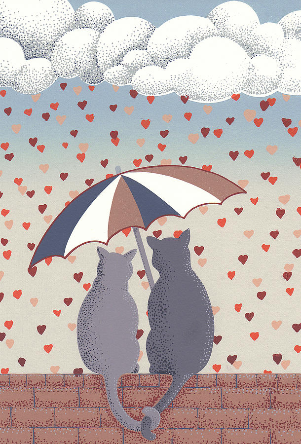 Cats in Love Relief by Anne Gifford