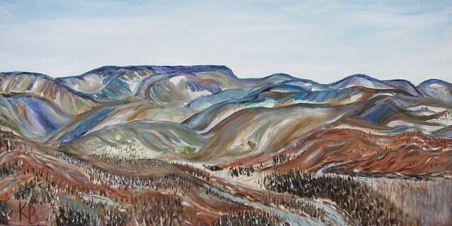 Catskill Mountains Early Spring Painting by Kathryn Barry