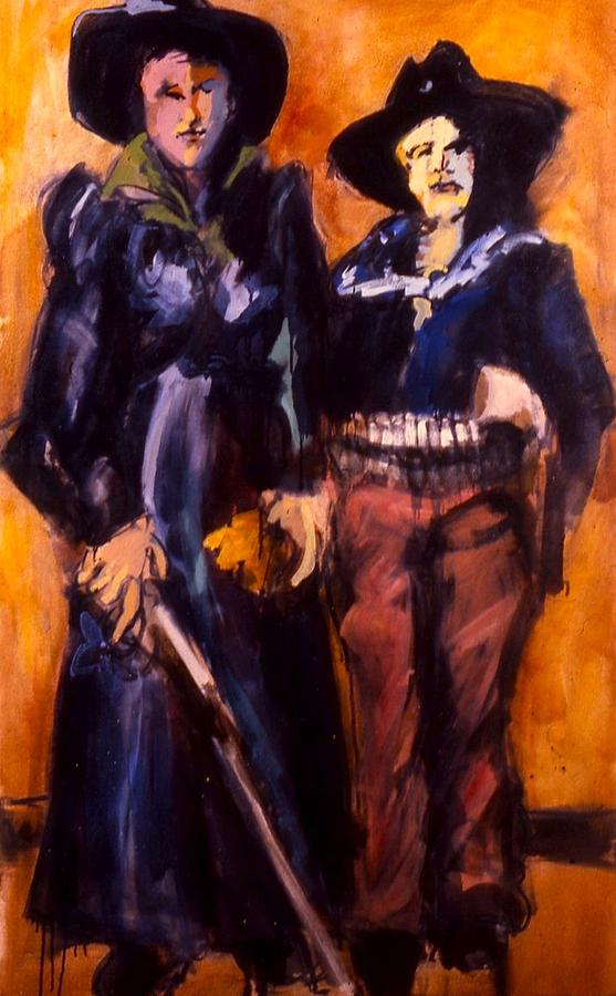 Cattle Annie and Little Britches Painting by Les Leffingwell